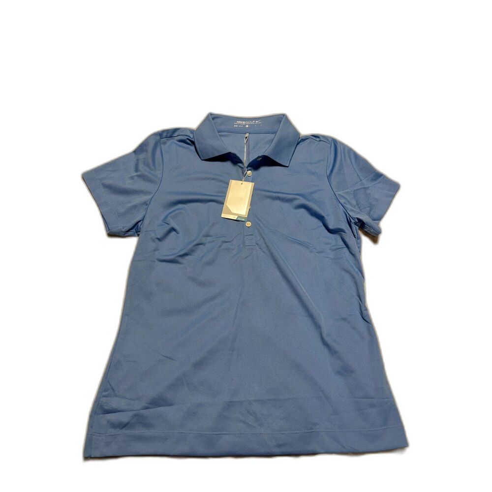 Nike Golf Polo Womens Size Large Blue Dri Fit NEW With Tags